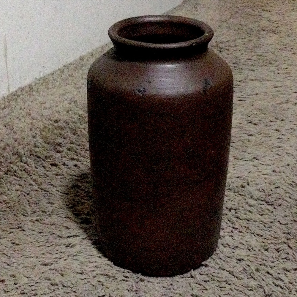 Home Decor Dark Brown Stoneware Vase